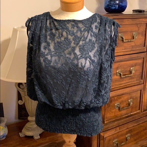 Anthropologie Tops - Anthropologie Deletta Navy Marin Sleeveless Top